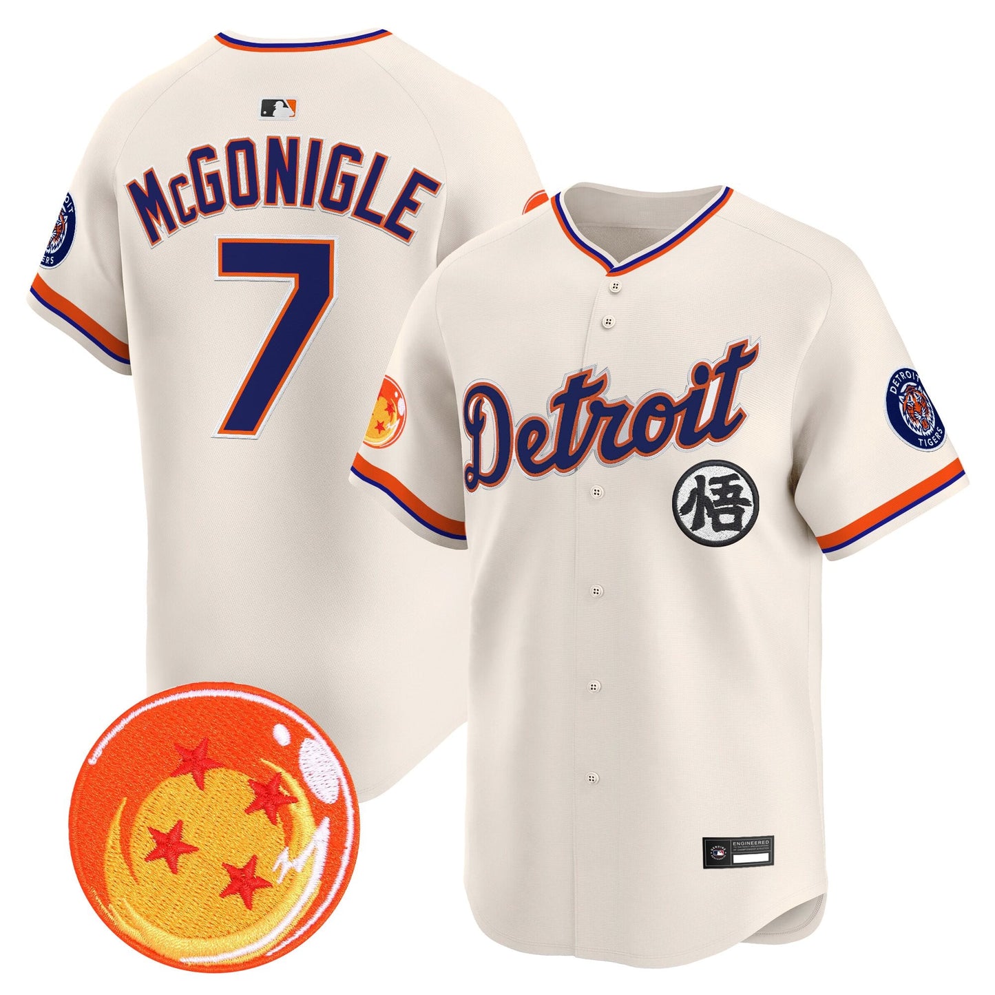 Detroit Tigers x Dragon Ball Vapor Premier Limited Jersey - All Stitched