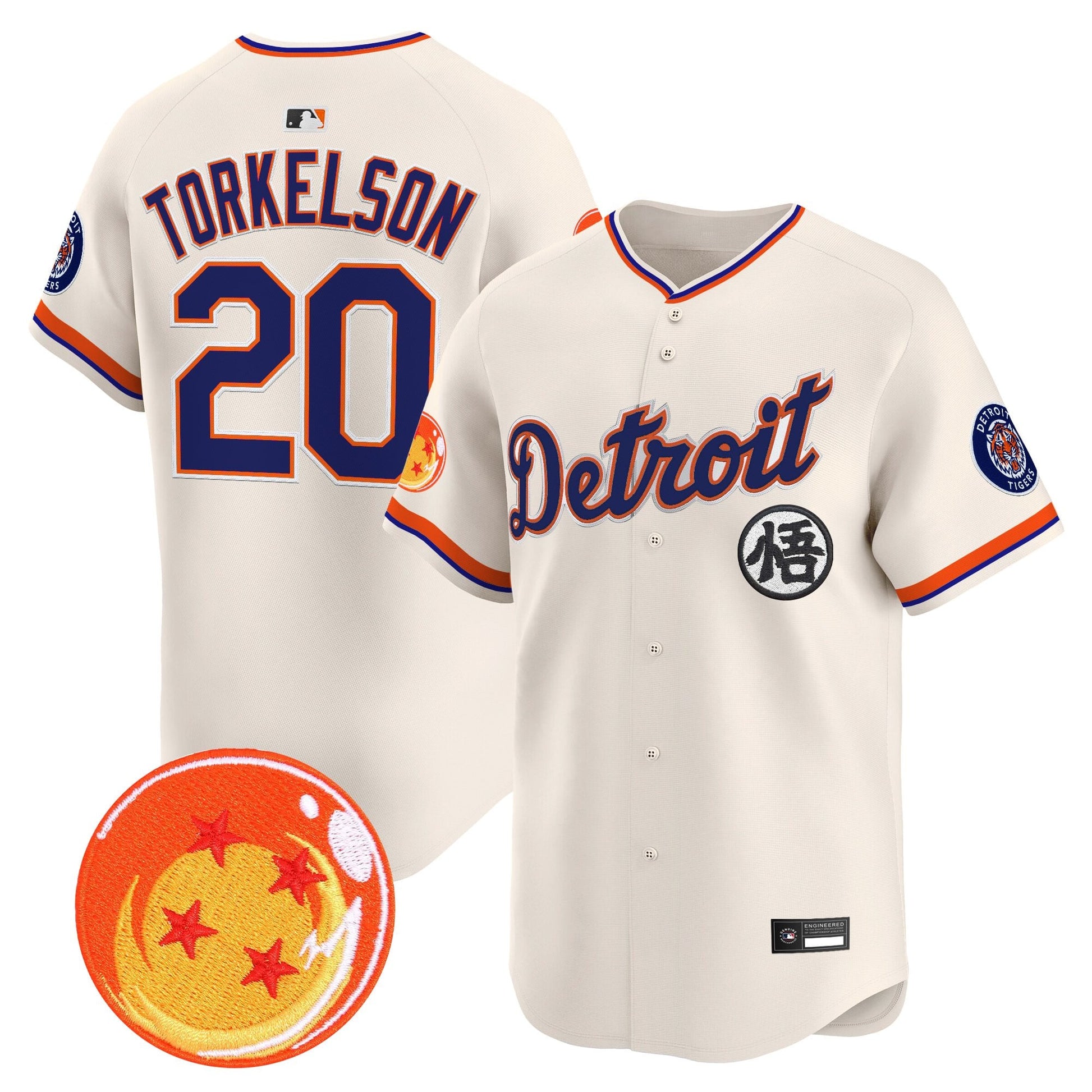 Detroit Tigers x Dragon Ball Vapor Premier Limited Jersey - All Stitched