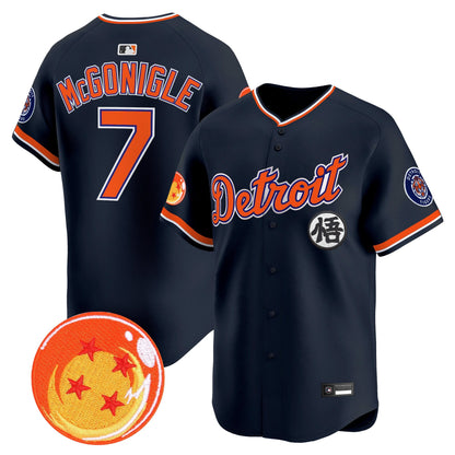 Detroit Tigers x Dragon Ball Vapor Premier Limited Jersey - All Stitched