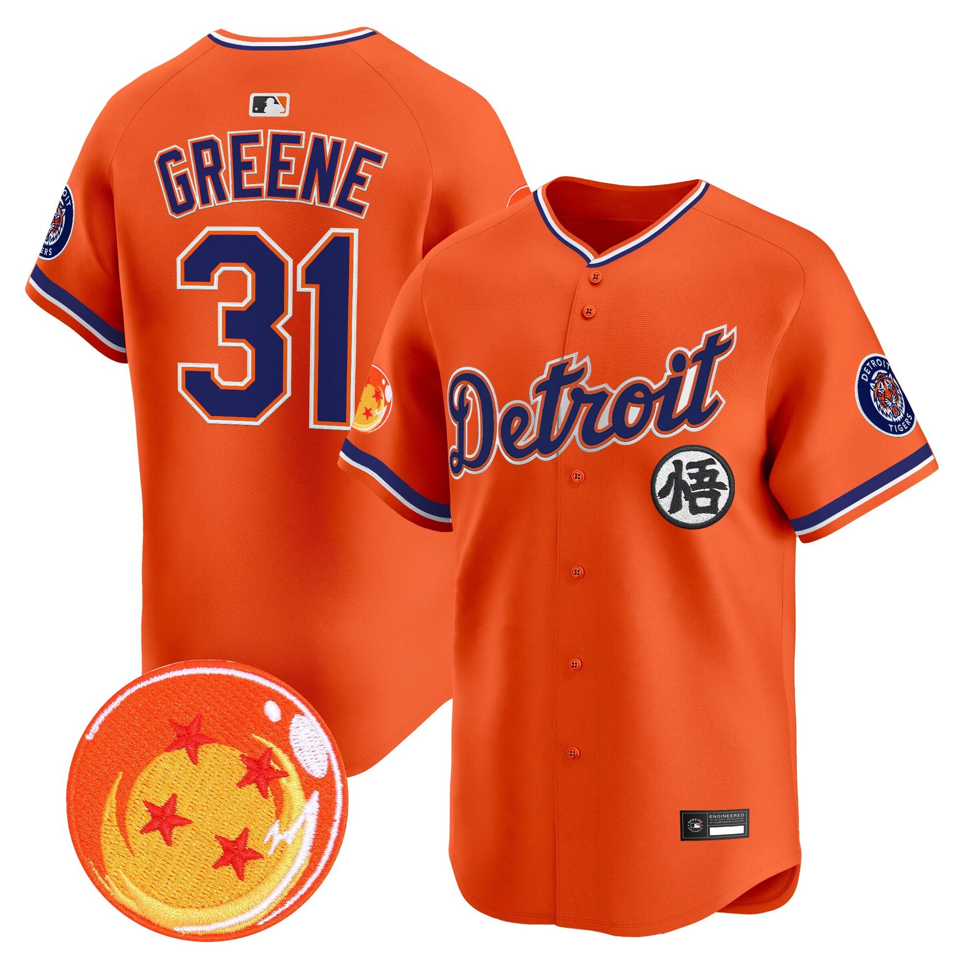 Detroit Tigers x Dragon Ball Vapor Premier Limited Jersey - All Stitched