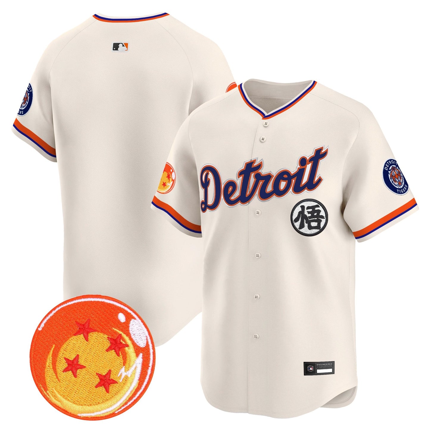 Detroit Tigers x Dragon Ball Vapor Premier Limited Jersey - All Stitched