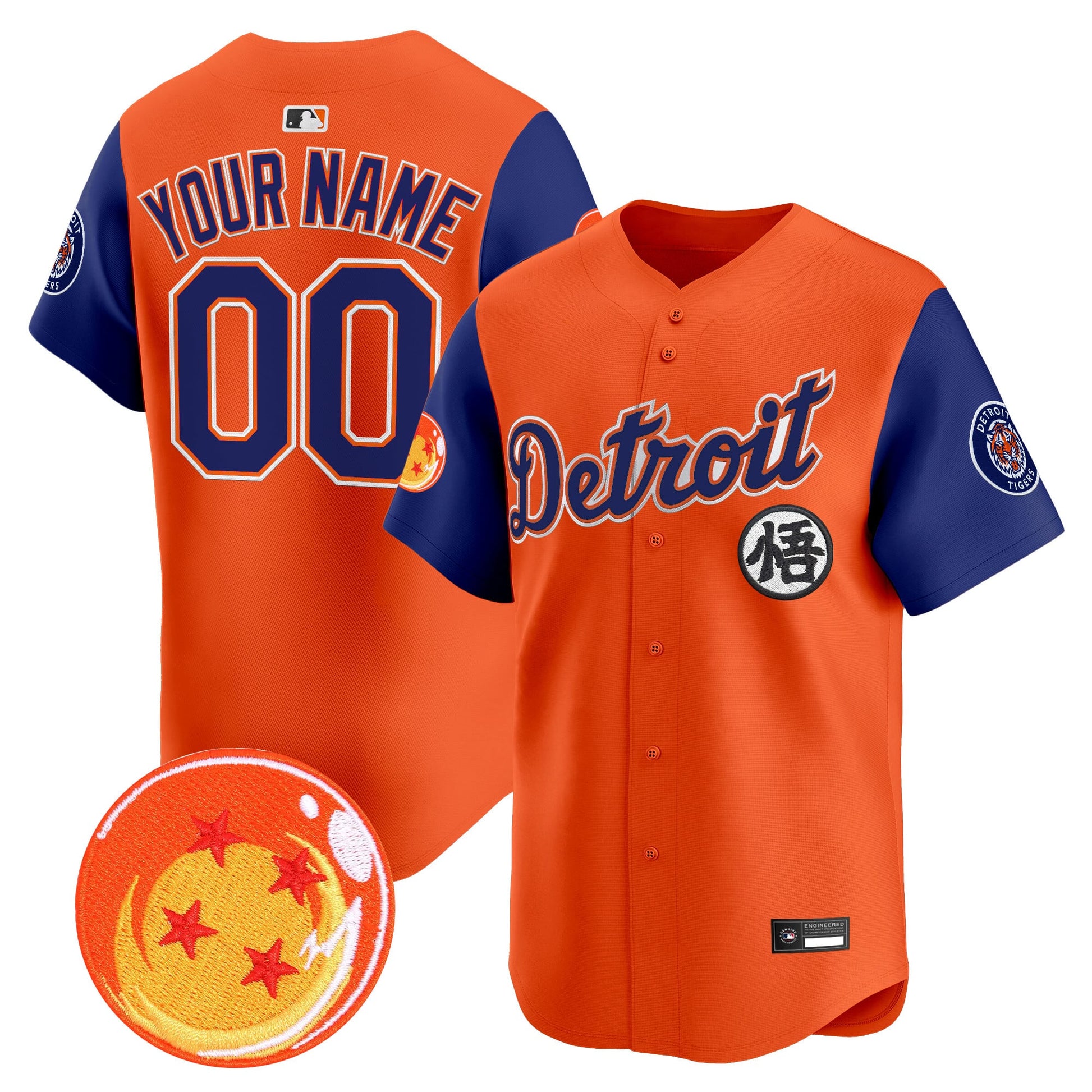 Detroit Tigers x Dragon Ball Vapor Premier Limited Custom Jersey - All Stitched