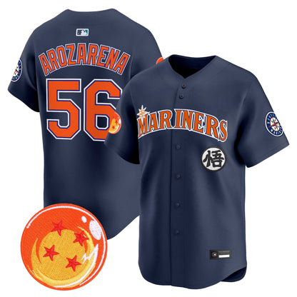 Seattle Mariners x Dragon Ball Vapor Premier Limited Jersey - All Stitched