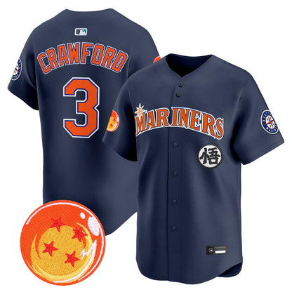 Seattle Mariners x Dragon Ball Vapor Premier Limited Jersey - All Stitched