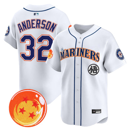 Seattle Mariners x Dragon Ball Vapor Premier Limited Jersey - All Stitched