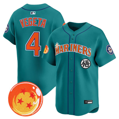 Seattle Mariners x Dragon Ball Vapor Premier Limited Jersey - All Stitched