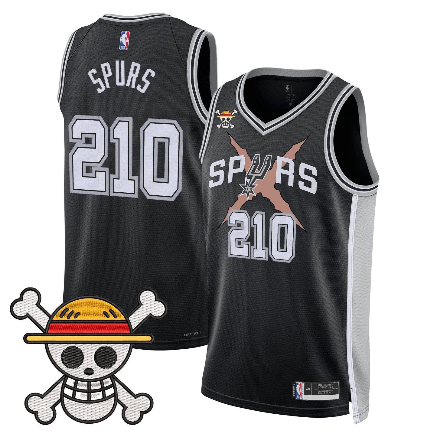 San Antonio Spurs x One Piece Jersey Collection - Stitched