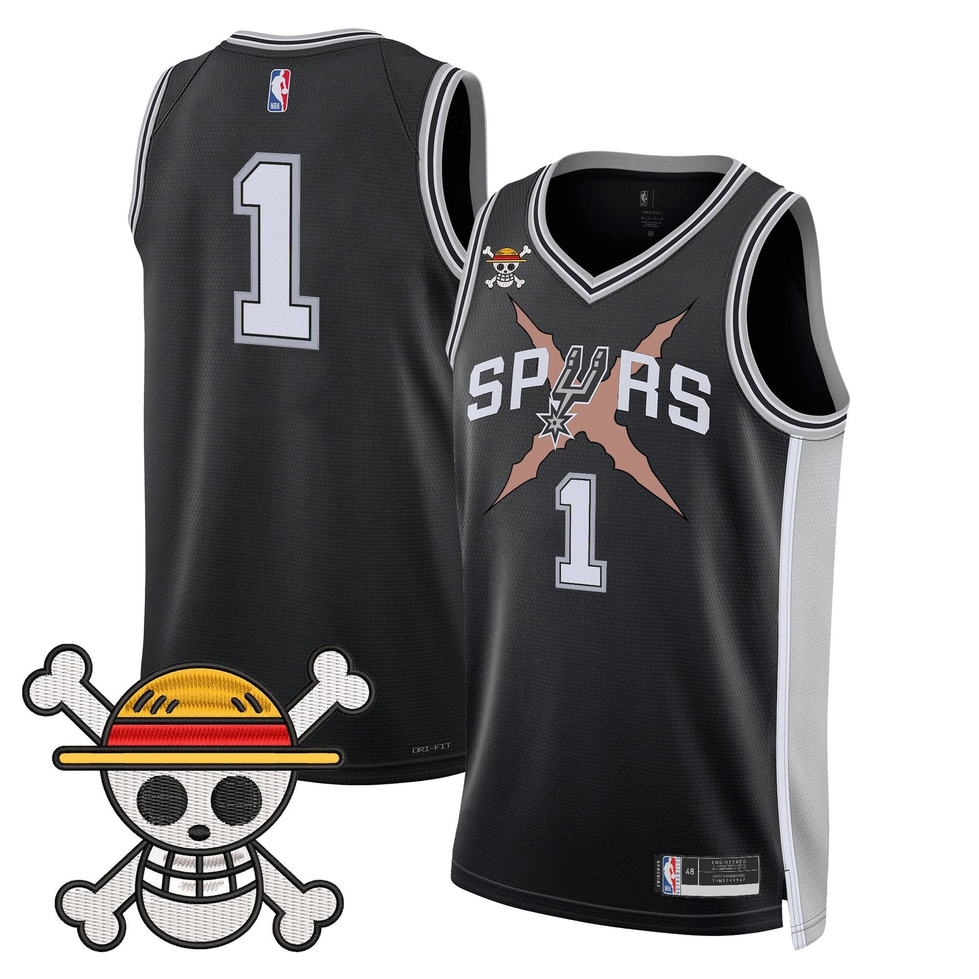 San Antonio Spurs x One Piece Jersey Collection - Stitched
