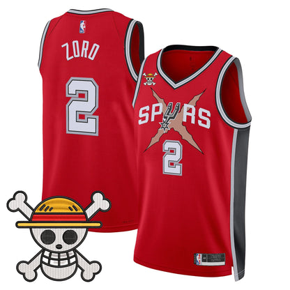 San Antonio Spurs x One Piece Jersey Collection - Stitched