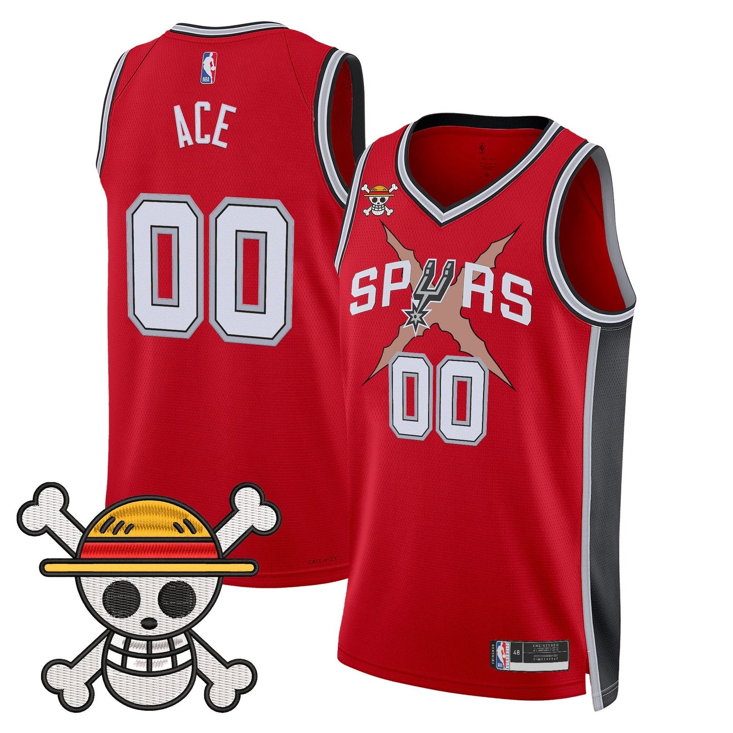 San Antonio Spurs x One Piece Jersey Collection - Stitched
