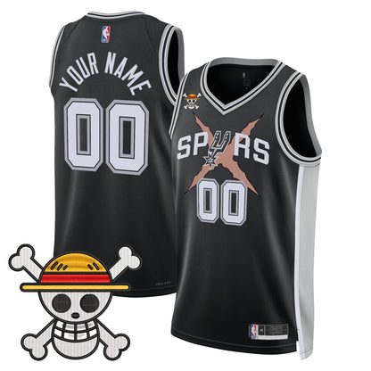 San Antonio Spurs x One Piece Custom Jersey Collection - Stitched