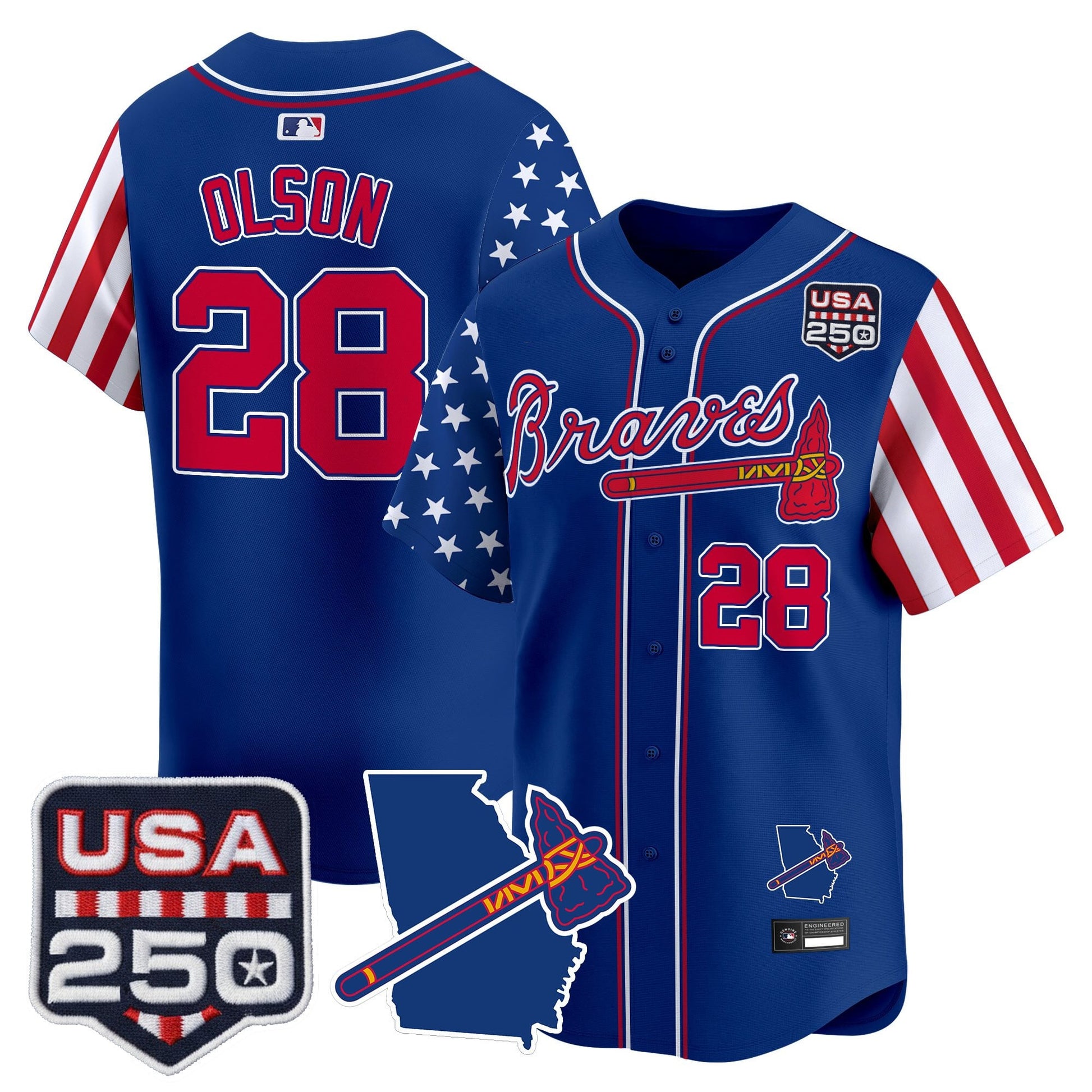 Atlanta Braves "America 250 Edition" Vapor Premier Limited Jersey - All Stitched
