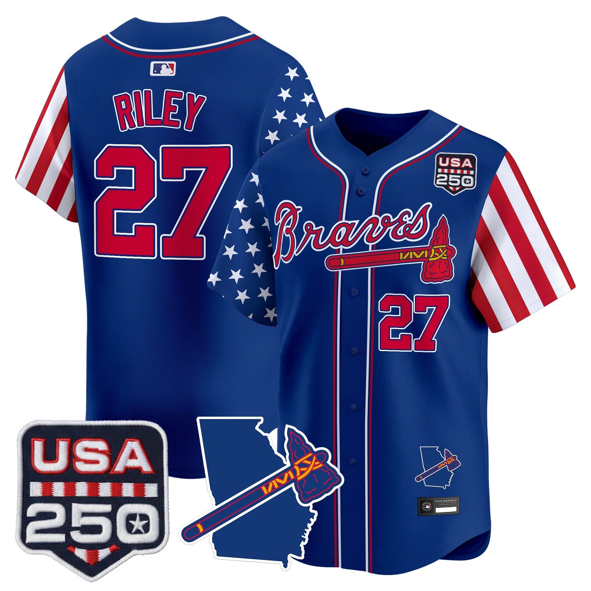 Atlanta Braves "America 250 Edition" Vapor Premier Limited Jersey - All Stitched