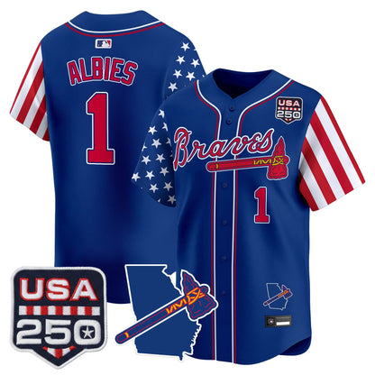 Atlanta Braves "America 250 Edition" Vapor Premier Limited Jersey - All Stitched
