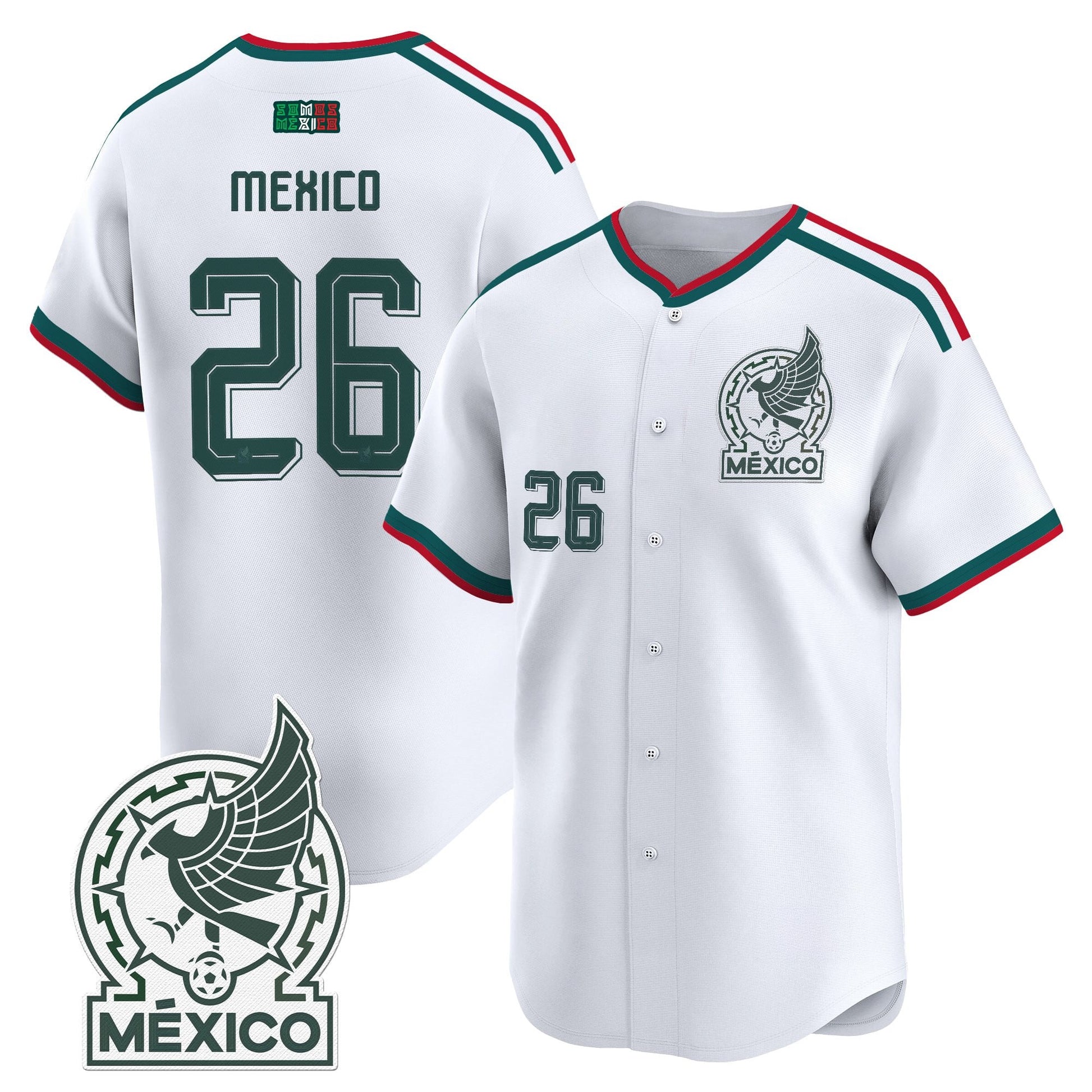 Mexico 2026 National Team Vapor Baseball Jersey - All Stitched