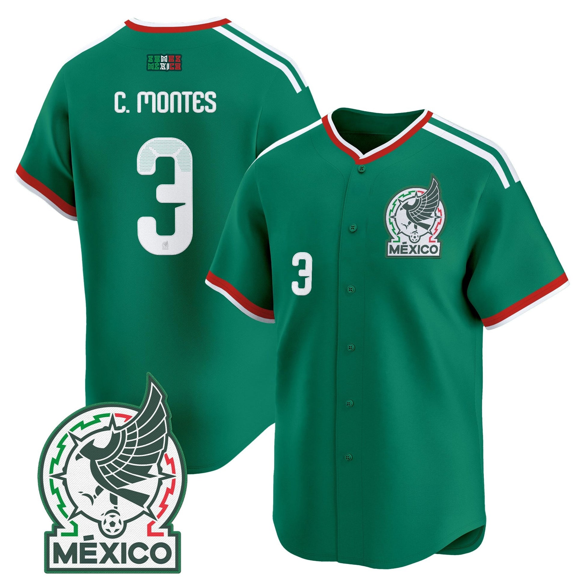 Mexico 2026 National Team Vapor Baseball Jersey - All Stitched