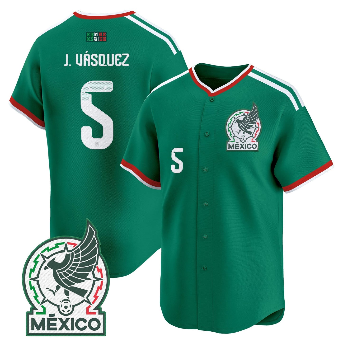 Mexico 2026 National Team Vapor Baseball Jersey - All Stitched