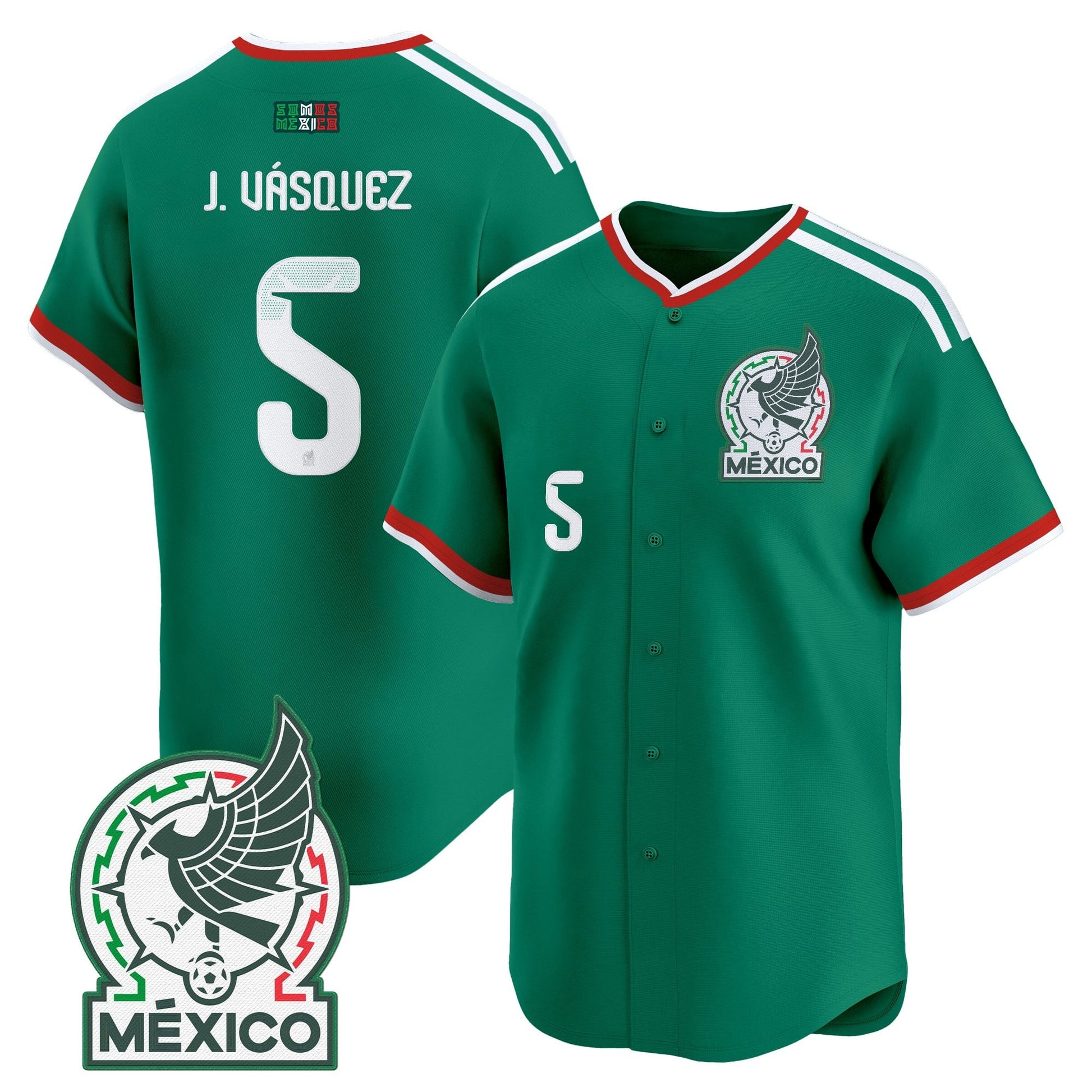 Mexico 2026 National Team Vapor Baseball Jersey - All Stitched