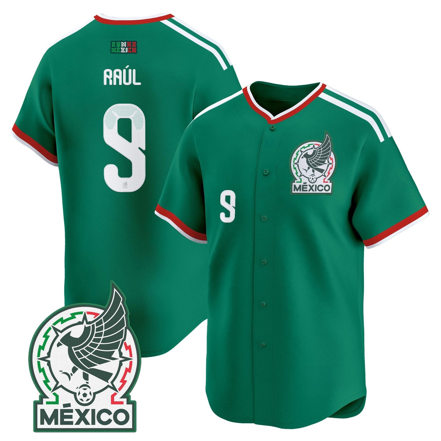 Mexico 2026 National Team Vapor Baseball Jersey - All Stitched