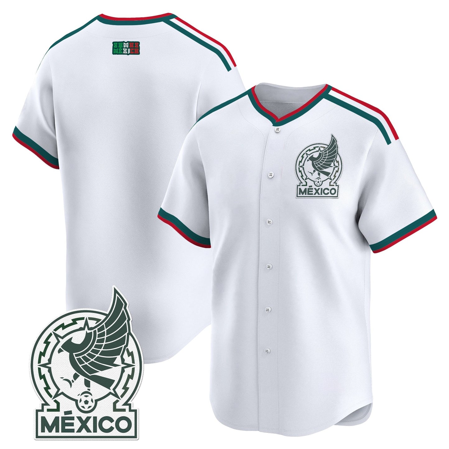 Mexico 2026 National Team Vapor Baseball Jersey - All Stitched