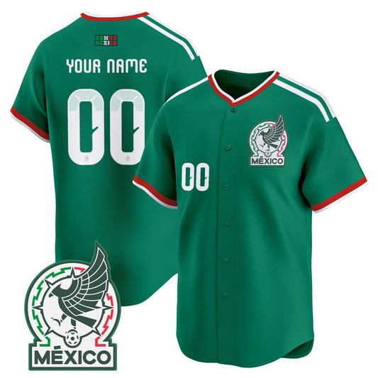 Mexico 2026 National Team Vapor Custom Baseball Jersey - All Stitched