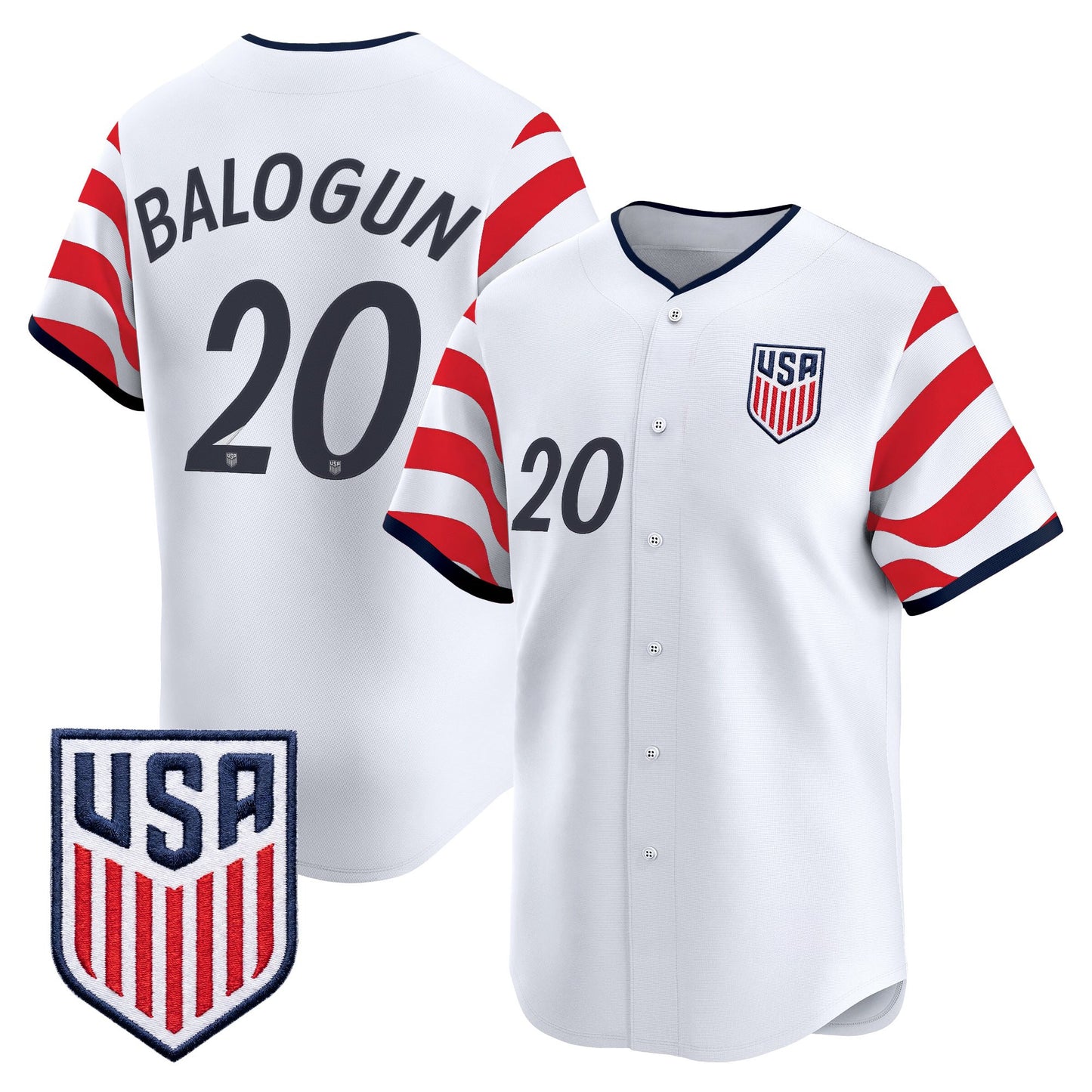 USMNT 2026 World Cup Vapor Baseball Jersey - Stitched