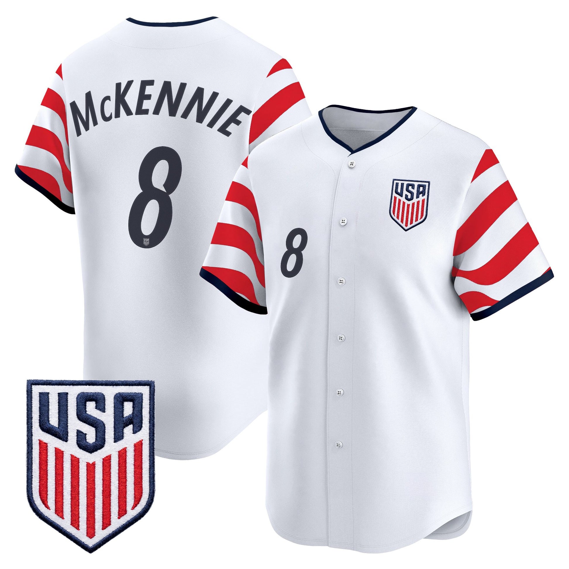 USMNT 2026 World Cup Vapor Baseball Jersey - Stitched