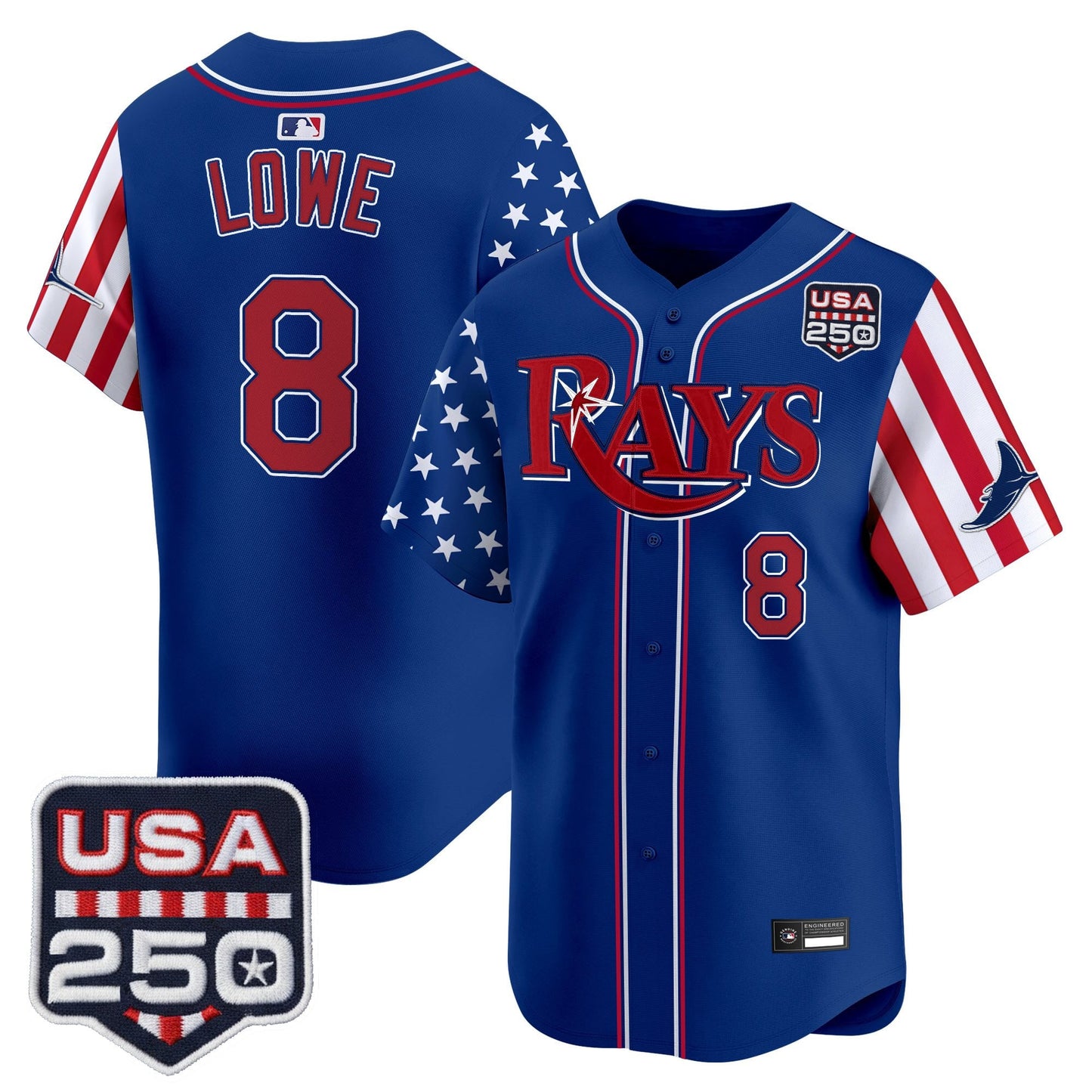 Tampa Bay Rays "America 250 Edition" Vapor Premier Limited Jersey - All Stitched