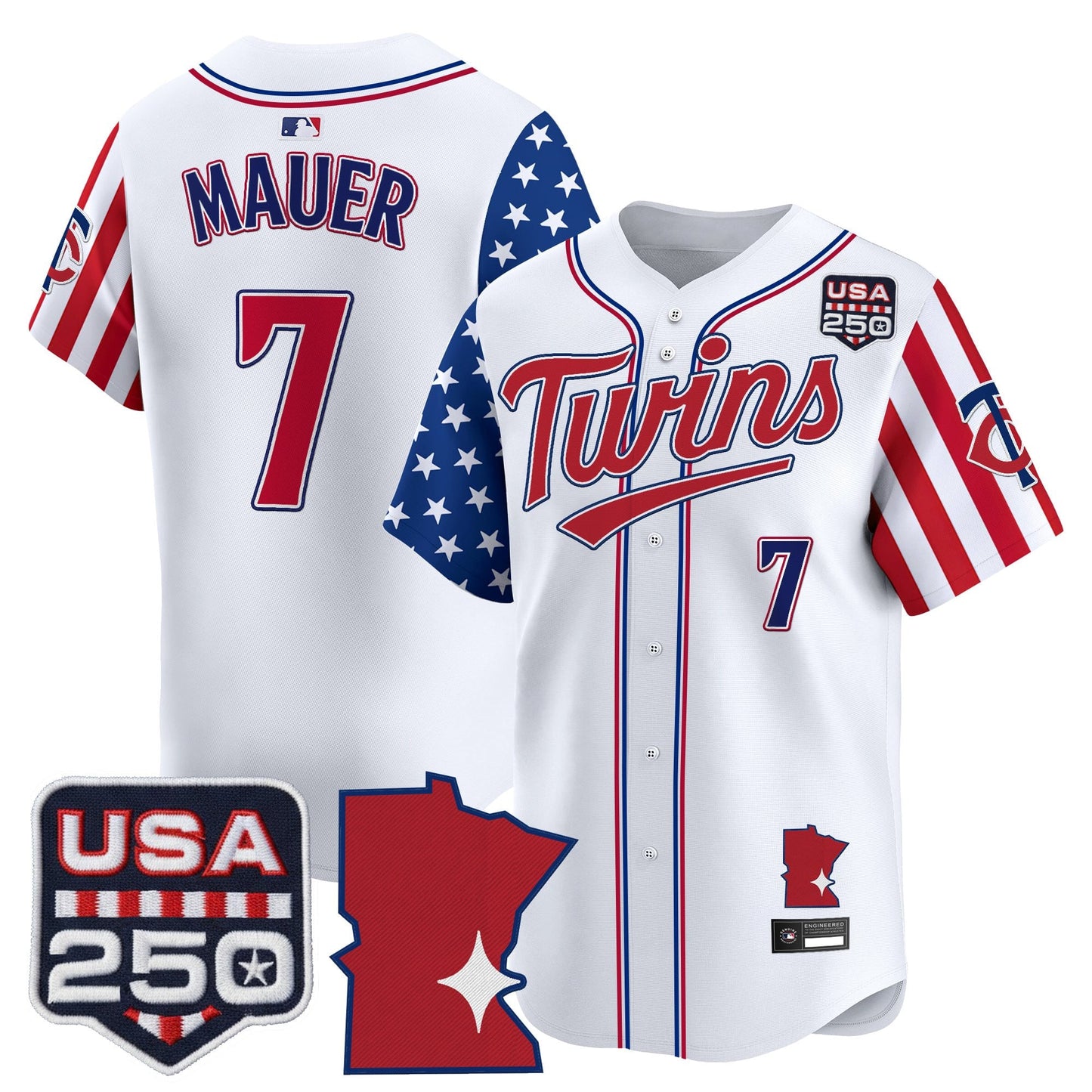 Minnesota Twins "America 250 Edition" Vapor Premier Limited Jersey - All Stitched