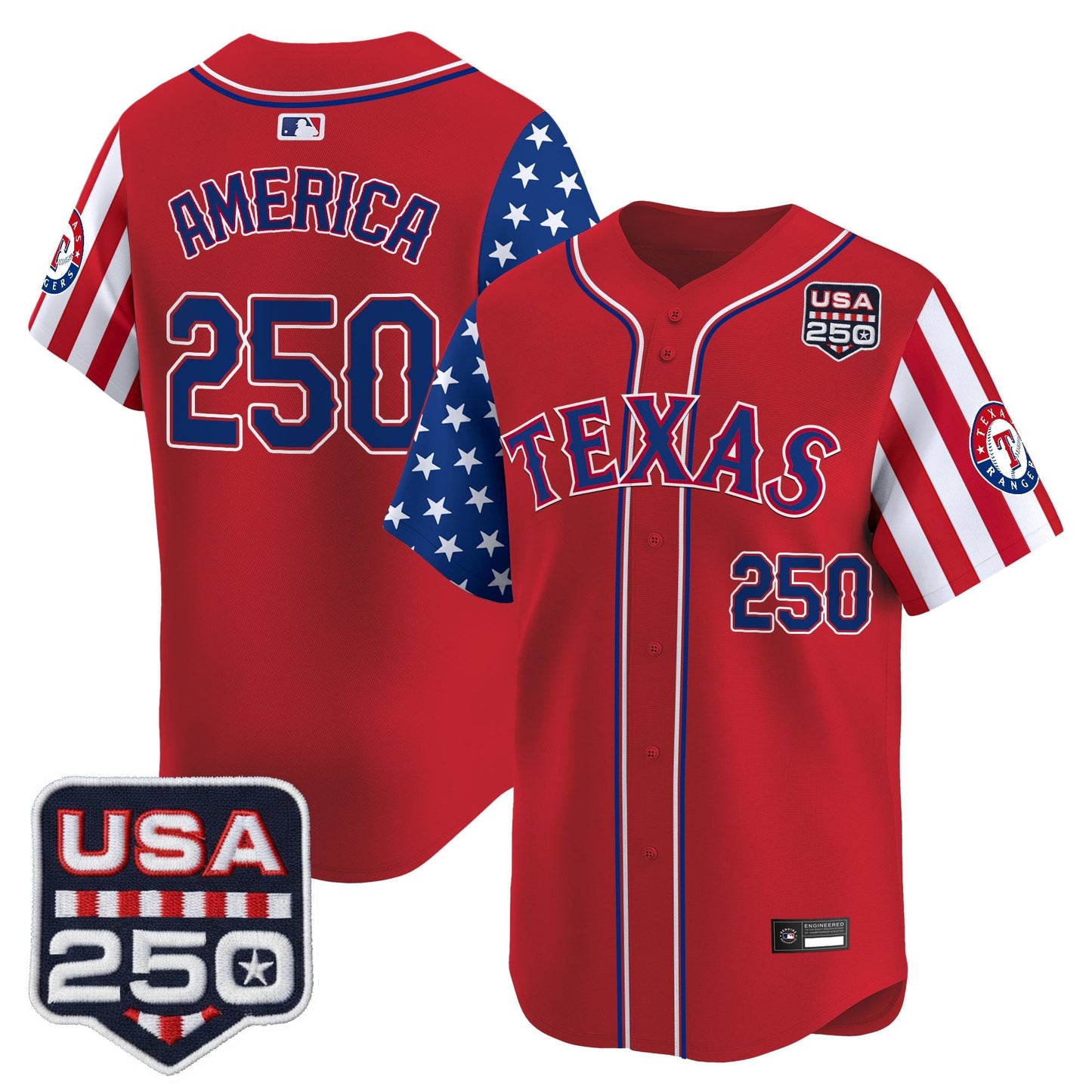 Texas Rangers "America 250 Edition" Vapor Premier Limited Jersey - All Stitched