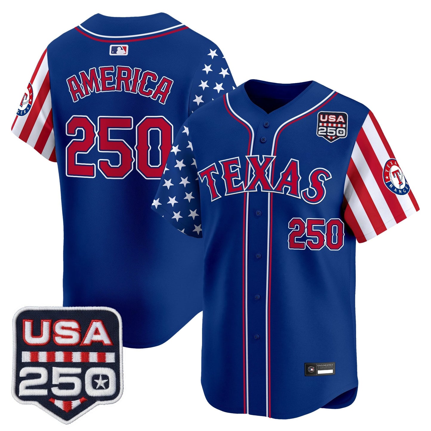 Texas Rangers "America 250 Edition" Vapor Premier Limited Jersey - All Stitched