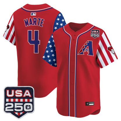 Arizona Diamondbacks "America 250 Edition" Vapor Premier Limited Jersey - All Stitched