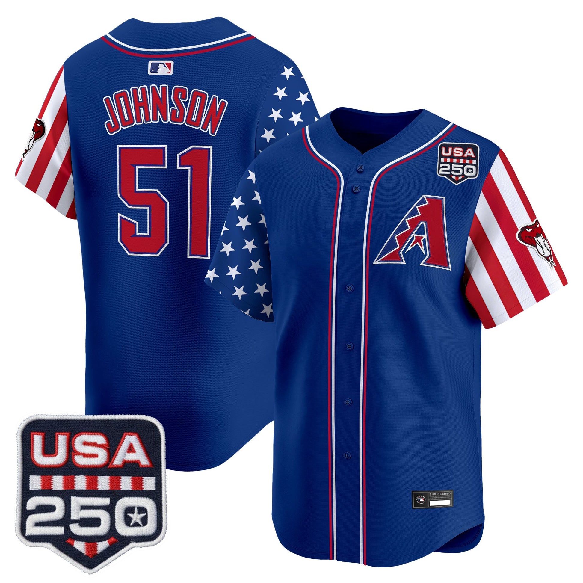 Arizona Diamondbacks "America 250 Edition" Vapor Premier Limited Jersey - All Stitched