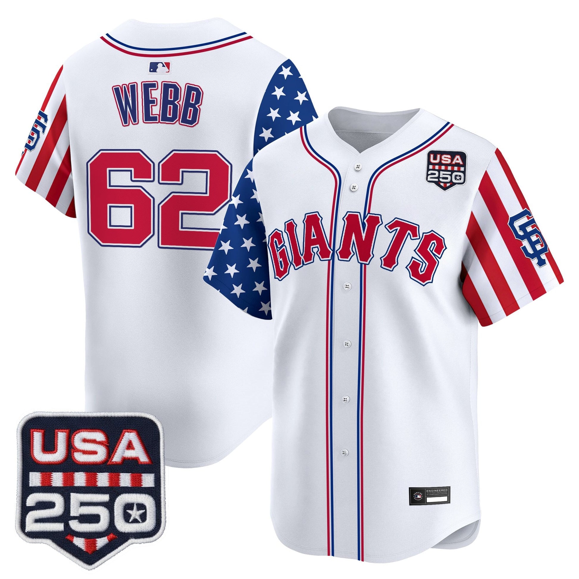 San Francisco Giants "America 250 Edition" Vapor Premier Limited Jersey - All Stitched