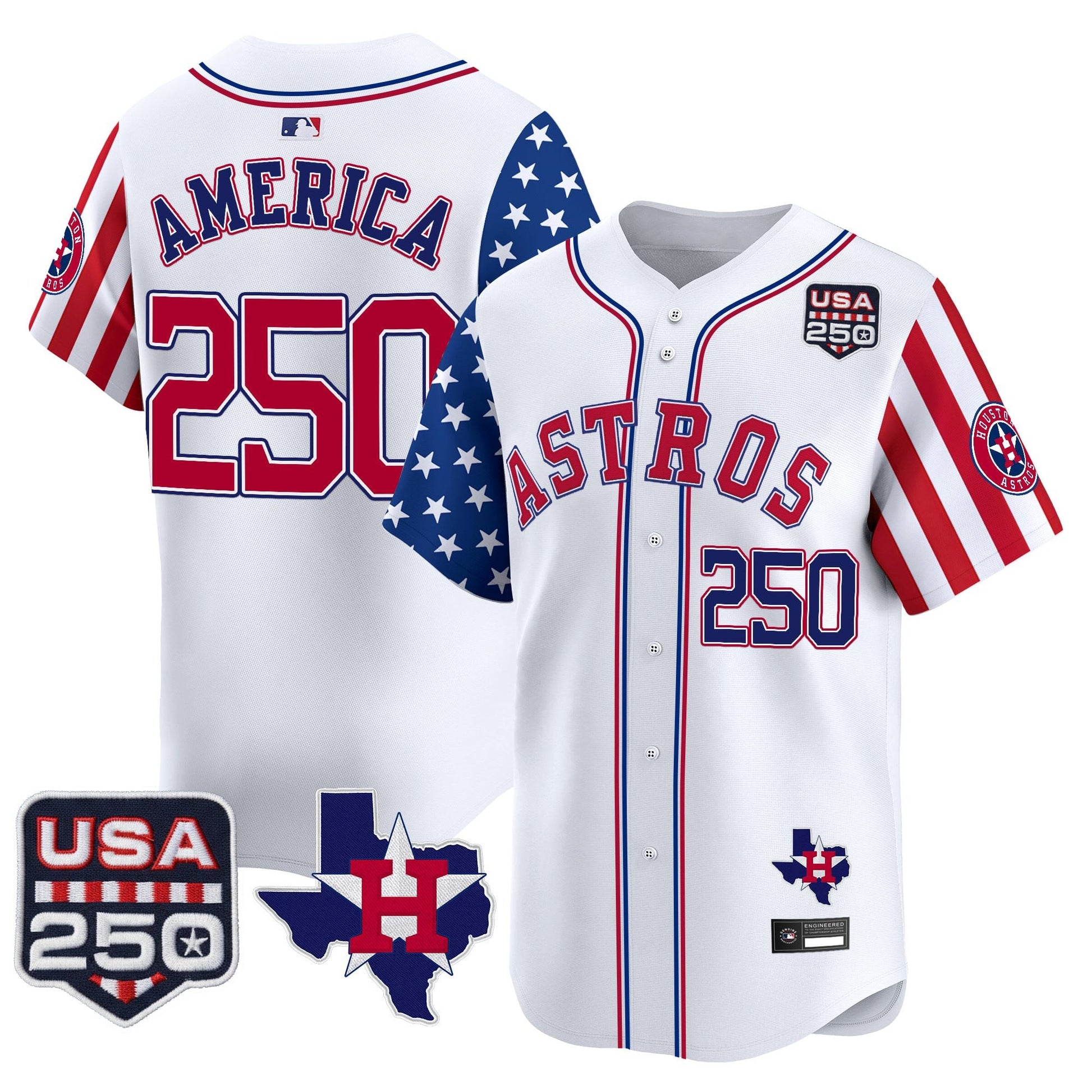 Houston Astros "America 250 Edition" Vapor Premier Limited Jersey - All Stitched