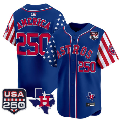 Houston Astros "America 250 Edition" Vapor Premier Limited Jersey - All Stitched
