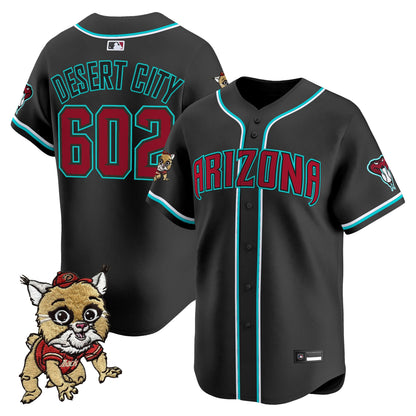 Diamondbacks Baxter The Bobcat Patch Vapor Premier Limited Jersey - All Stitched