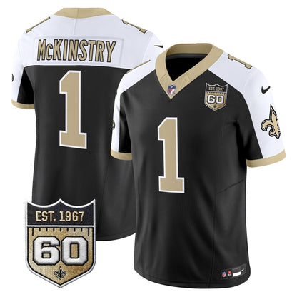 New Orleans Saints 60th Anniversary Patch Vapor Jersey - Gameday Golds Edition - All Stitched