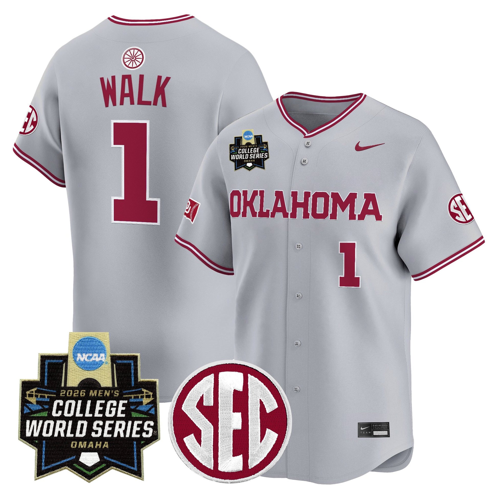 Oklahoma Sooners 2026 World Series Vapor Premier Limited Jersey - All Stitched