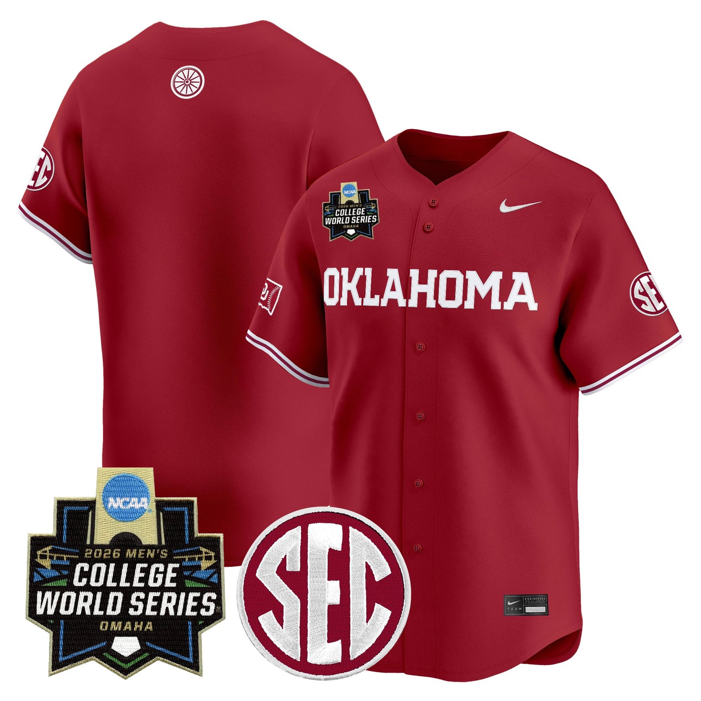 Oklahoma Sooners 2026 World Series Vapor Premier Limited Jersey - All Stitched