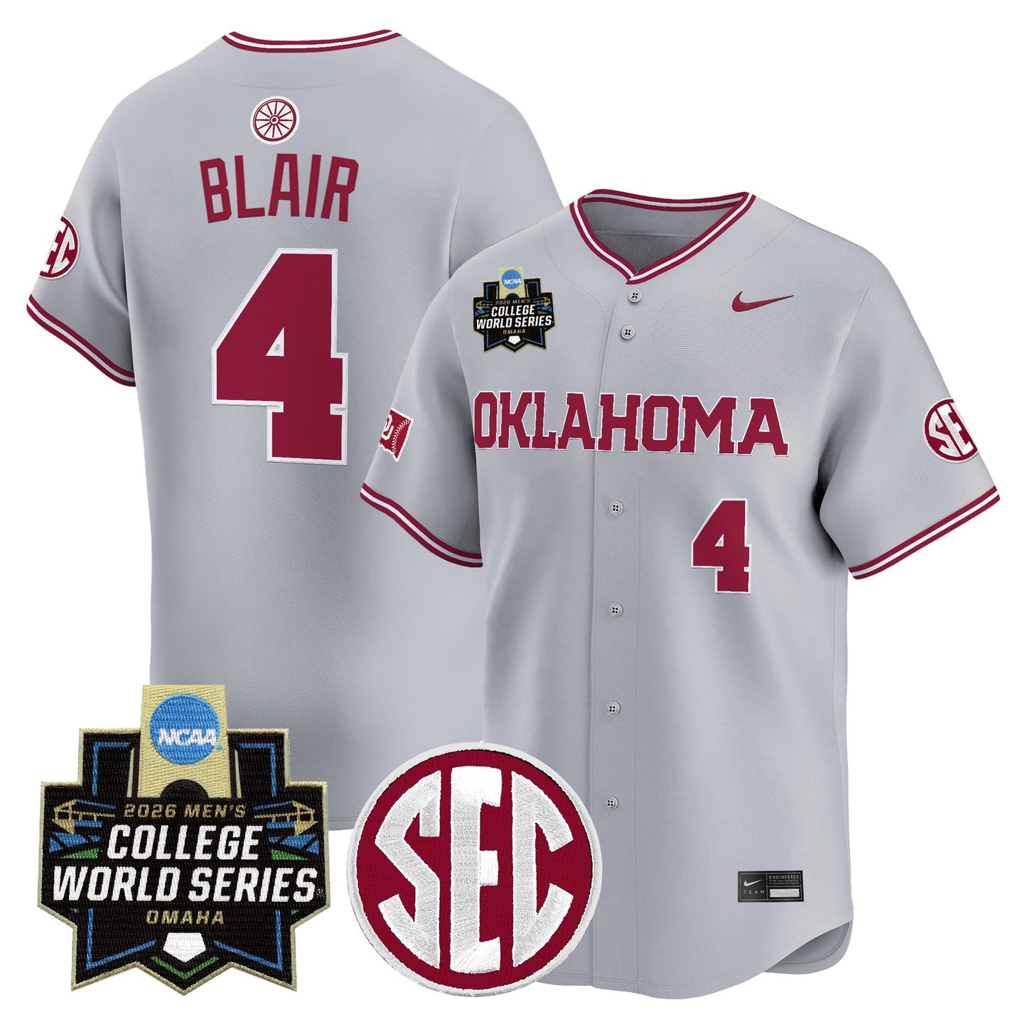 Oklahoma Sooners 2026 World Series Vapor Premier Limited Jersey - All Stitched