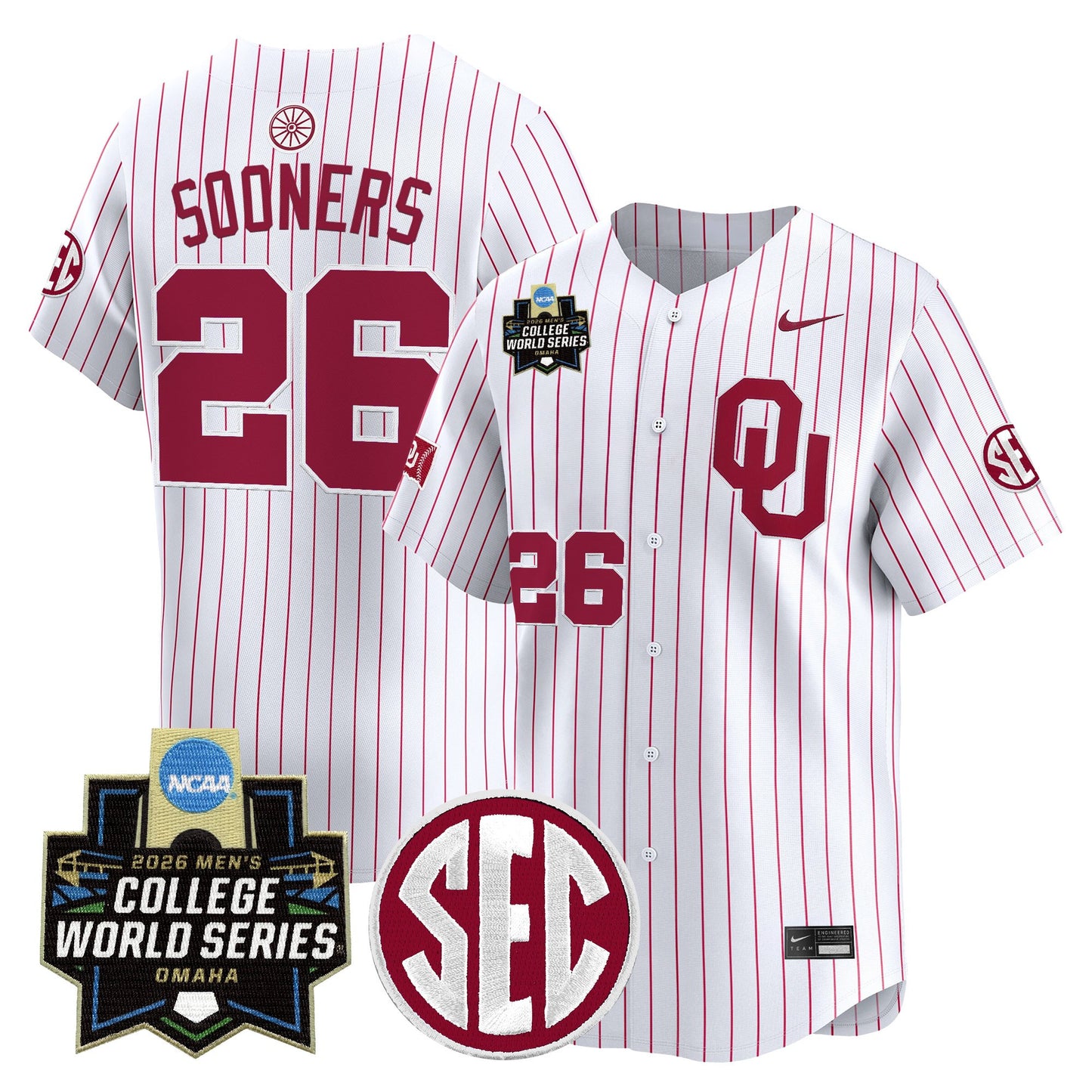 Oklahoma Sooners 2026 World Series Vapor Premier Limited Jersey - All Stitched