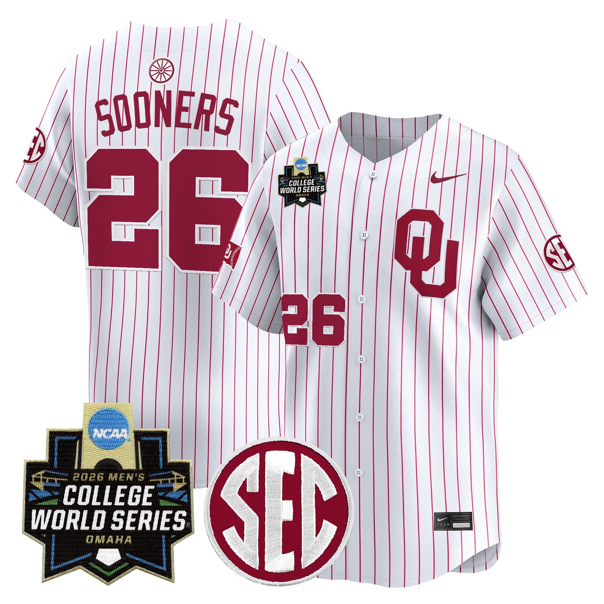 Oklahoma Sooners 2026 World Series Vapor Premier Limited Jersey - All Stitched