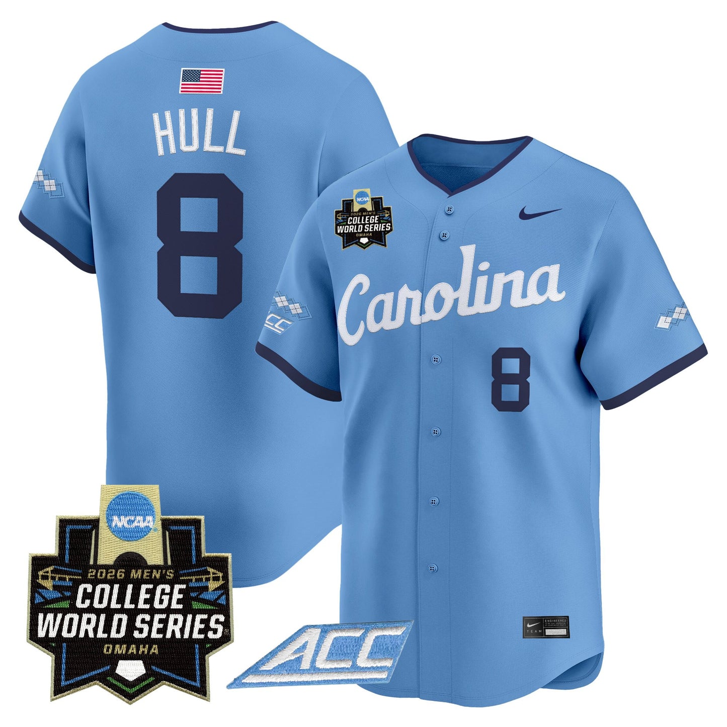North Carolina Tar Heels 2026 World Series Vapor Premier Limited Jersey - All Stitched