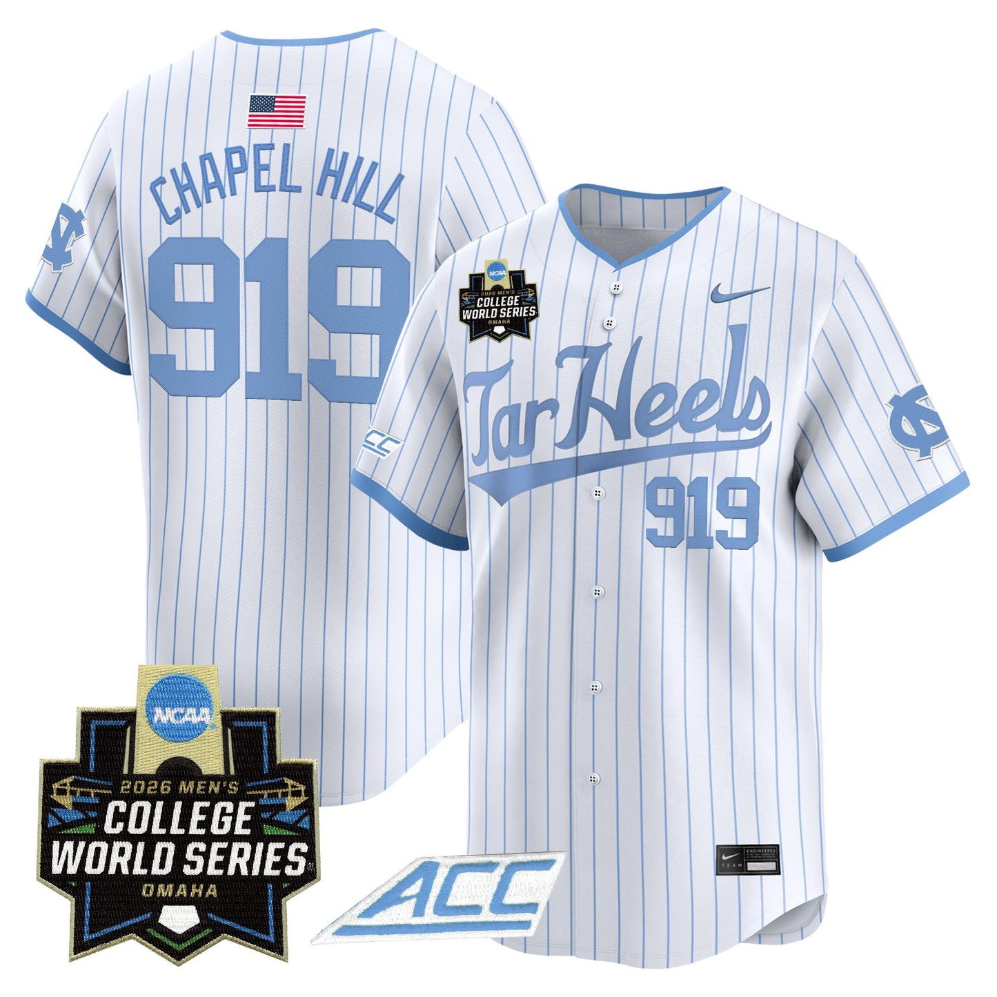 North Carolina Tar Heels 2026 World Series Vapor Premier Limited Jersey - All Stitched