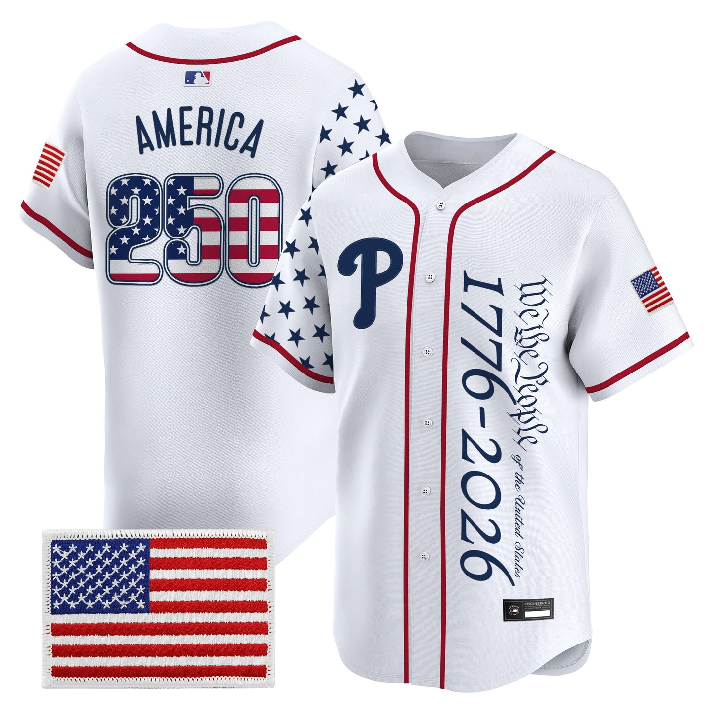 Philadelphia Phillies "America 250 Edition" Vapor Premier Limited Jersey V2 - Stitched