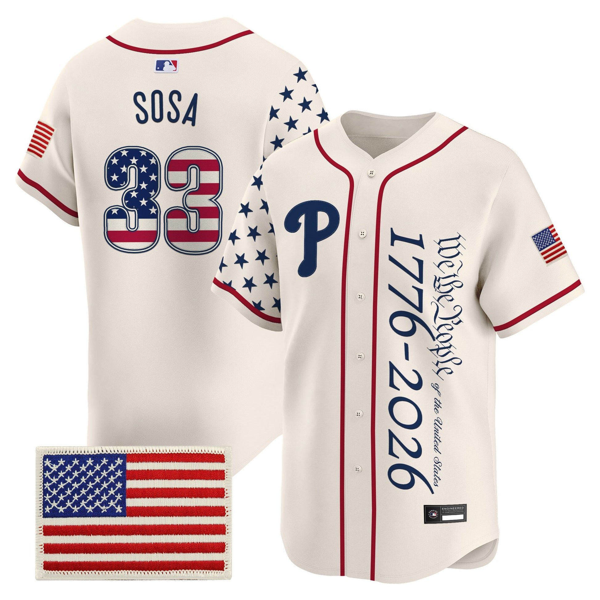 Philadelphia Phillies "America 250 Edition" Vapor Premier Limited Jersey V2 - Stitched