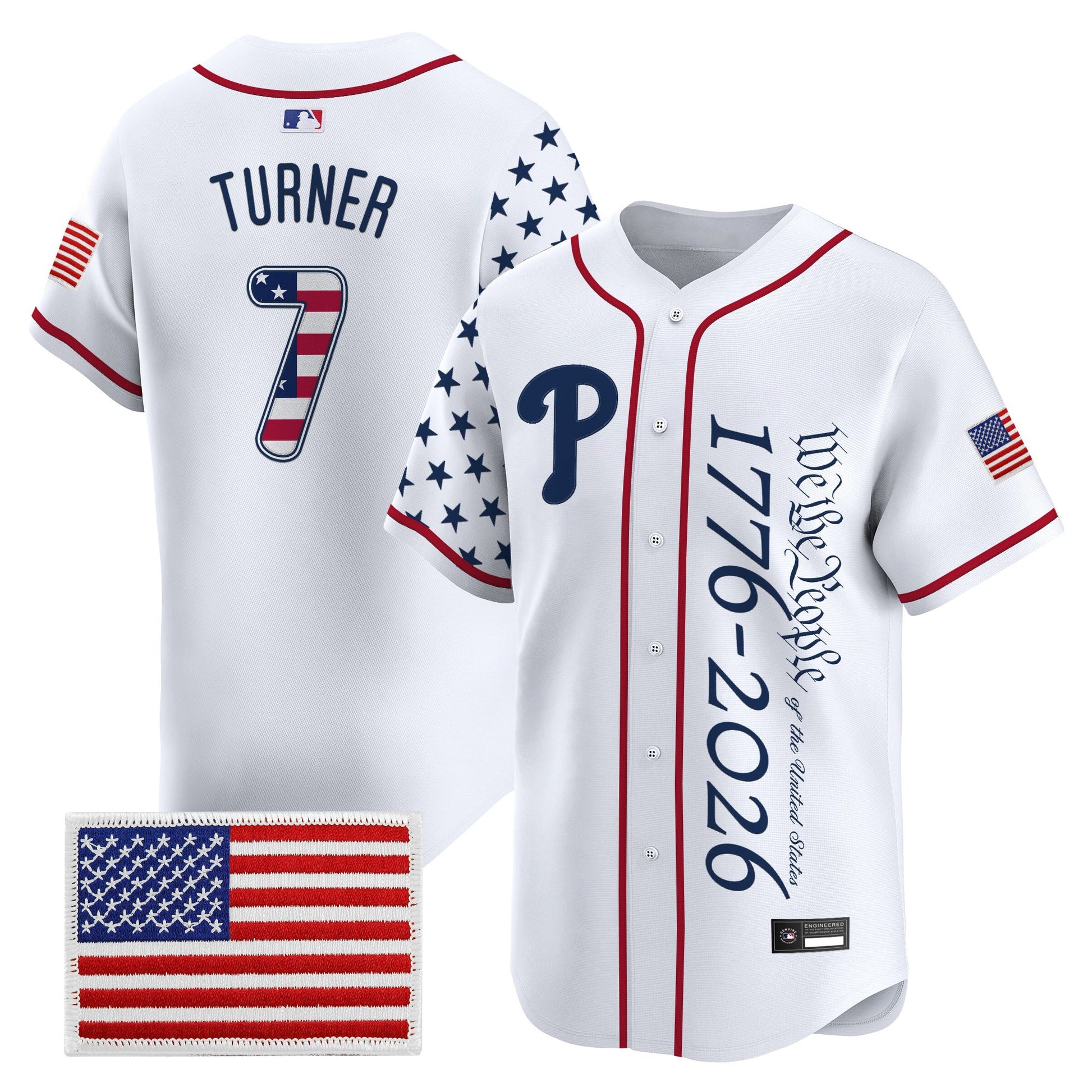 Philadelphia Phillies "America 250 Edition" Vapor Premier Limited Jersey V2 - Stitched
