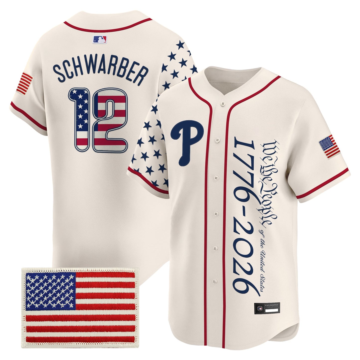 Philadelphia Phillies "America 250 Edition" Vapor Premier Limited Jersey V2 - Stitched