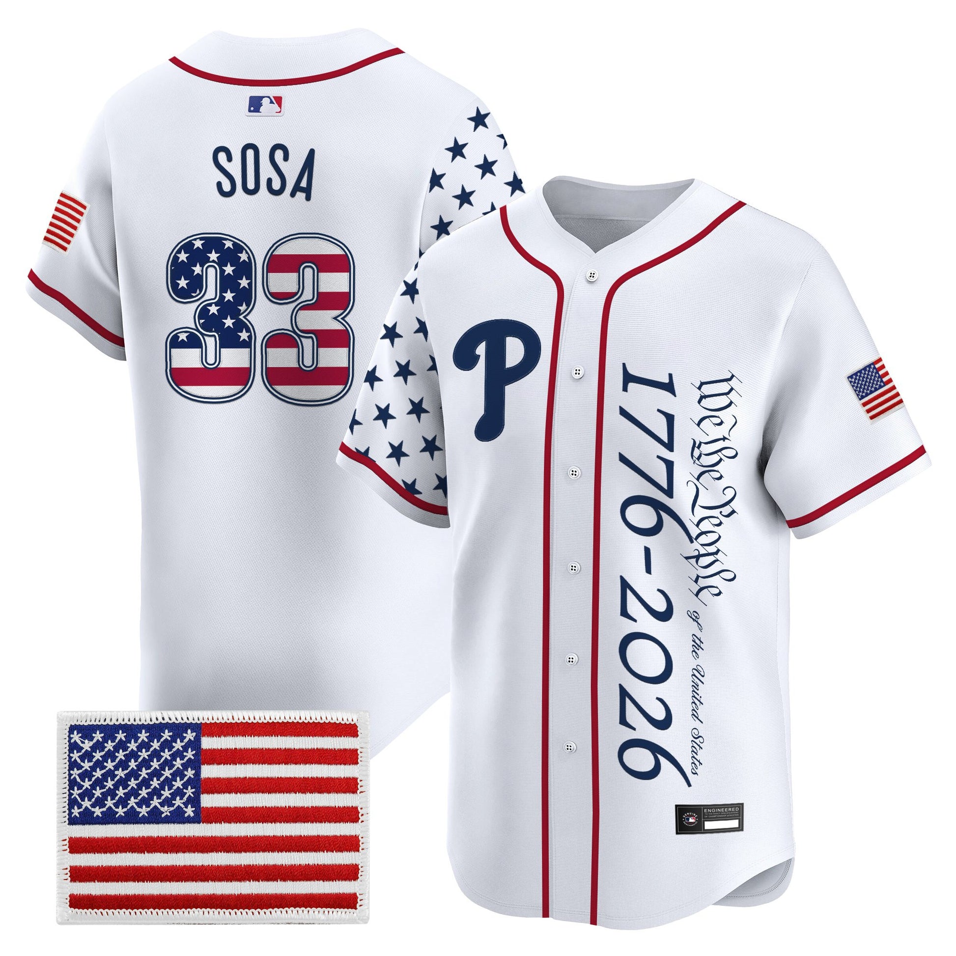Philadelphia Phillies "America 250 Edition" Vapor Premier Limited Jersey V2 - Stitched